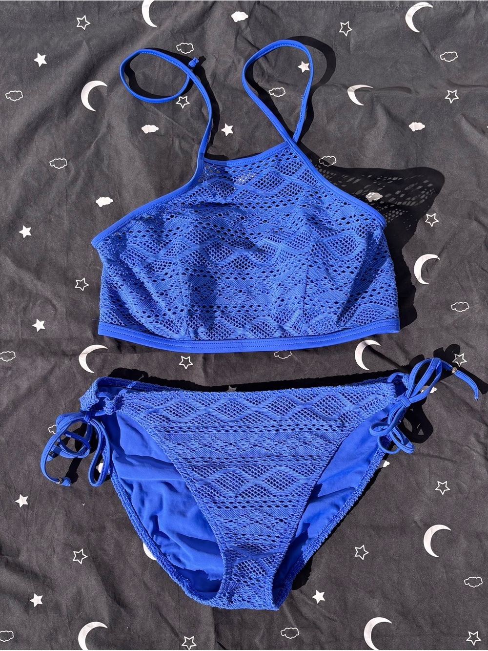 Freya Royal Blue Crochet Bandeau Bikini Set